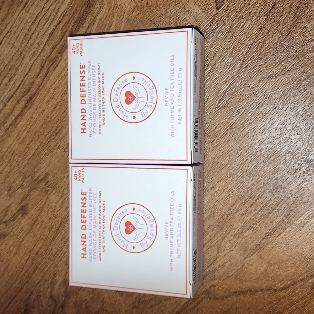 2 Spongelle Hand Defense with thyme and tea tree oil